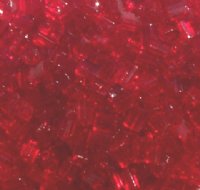 50g 5x4x2mm Transparent Red Tile Beads